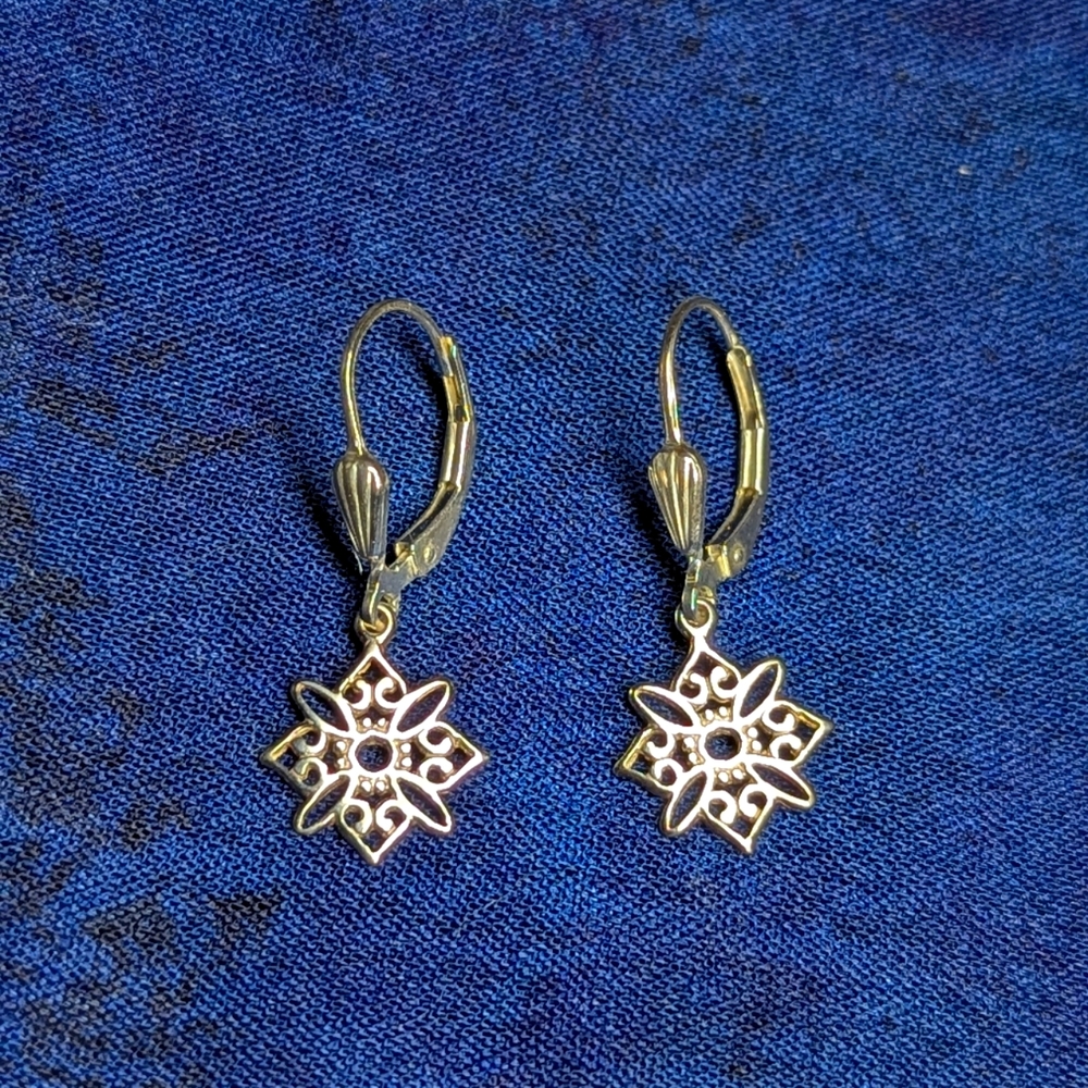 Sterling Silver Leverback Earrings